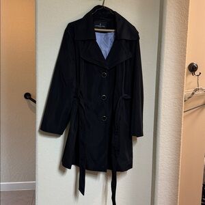 London Fog Women's Classic Black Trench Coat Size 1X